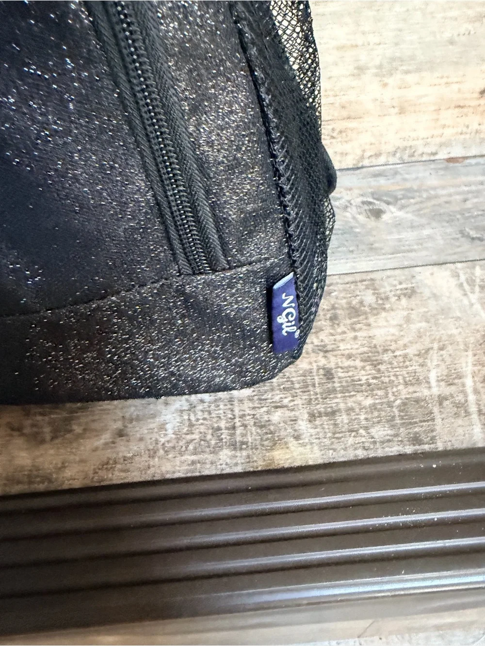 NWOT NGIL SMALL Black Glitter CHEER Backpack, Personalize with Harper